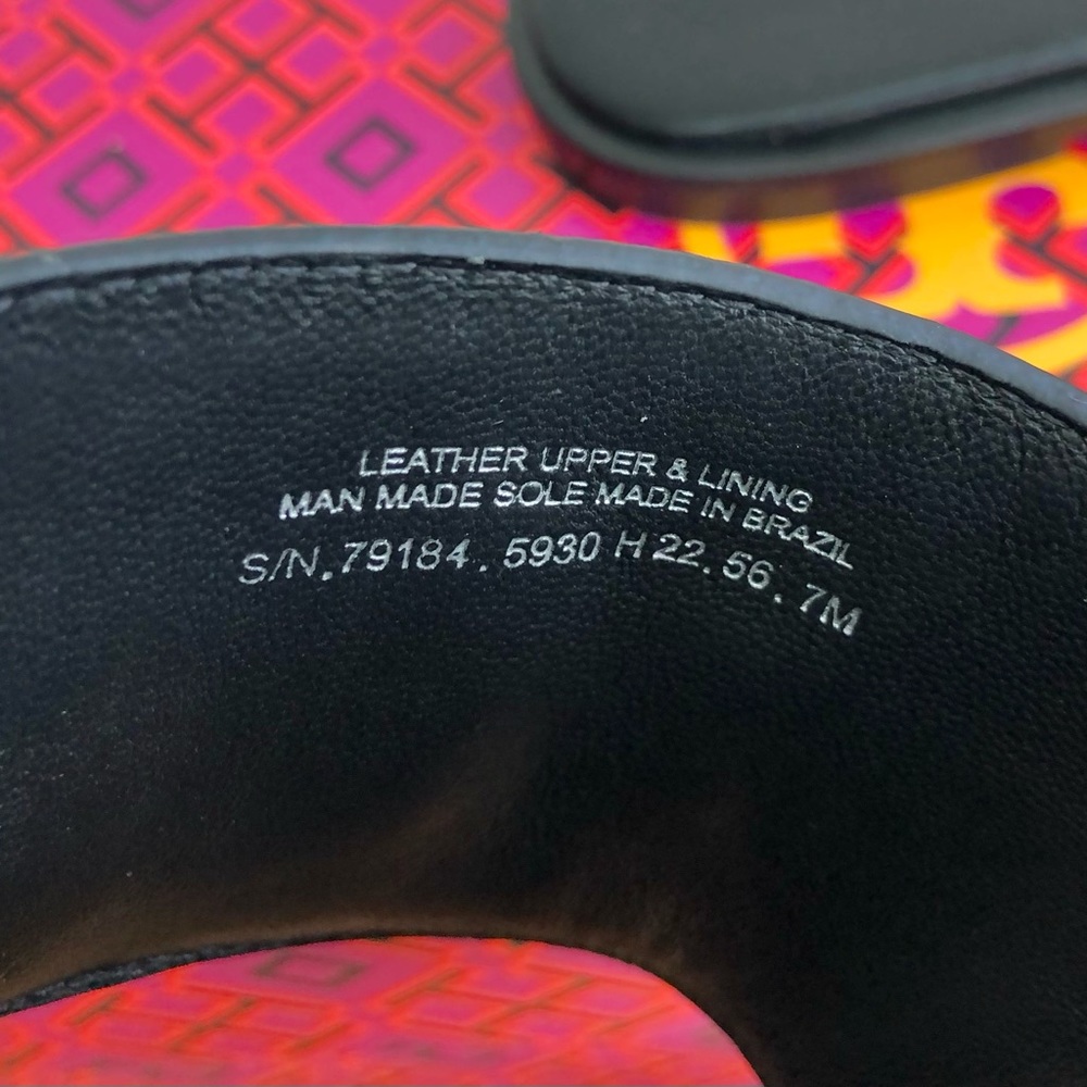 S⭕️LD‼️New Tory Burch Everly Slide in Perfect Black Croc Embossed Size 7 - Picture 10 of 12